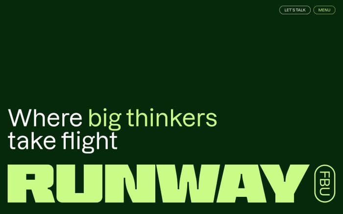 RunwayFBU website preview