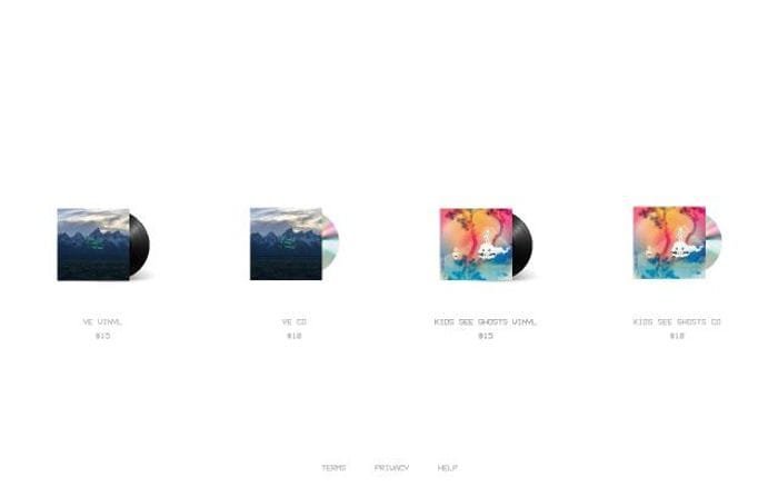 Kanyewest website preview
