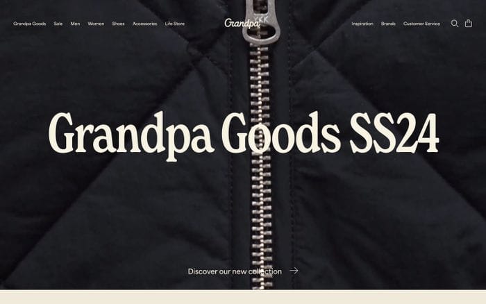 Grandpa website preview