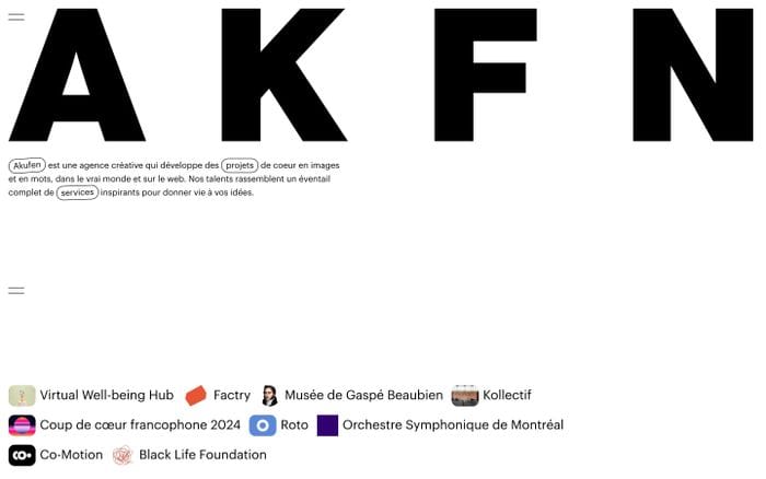 Akufen website preview