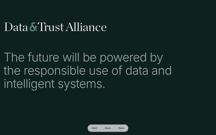 Data and Trust Alliance website preview