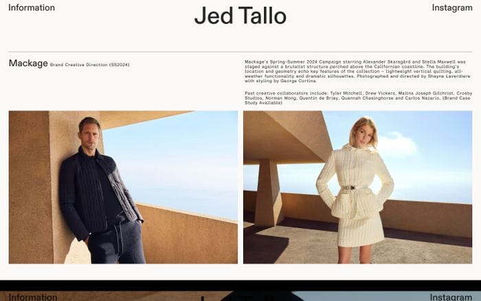 Jed Tallo website preview