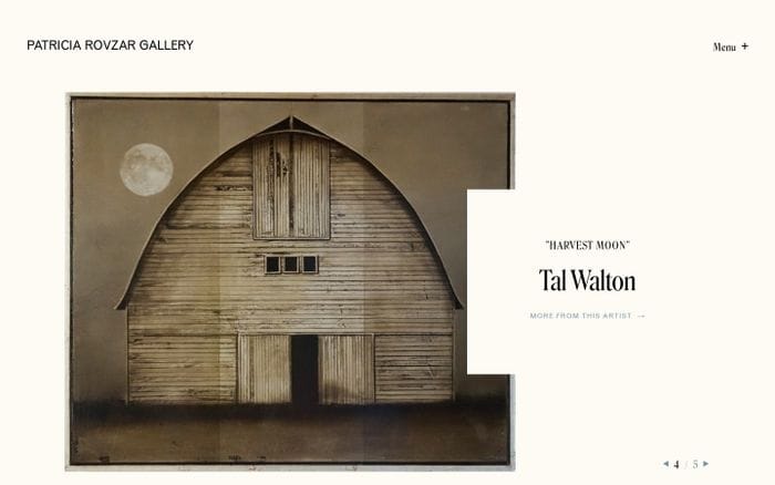  Patricia Rovzar Gallery website preview