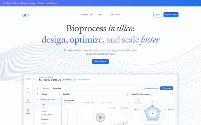 Ark Biotech website preview