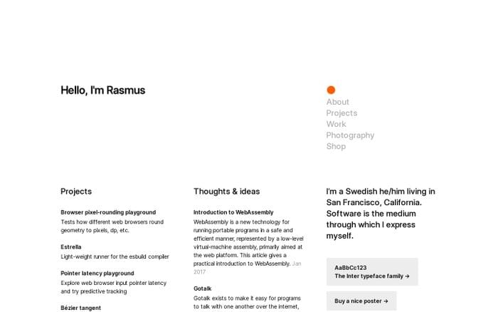 Rasmus Andersson website preview