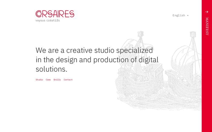 Corsaires Studio website preview