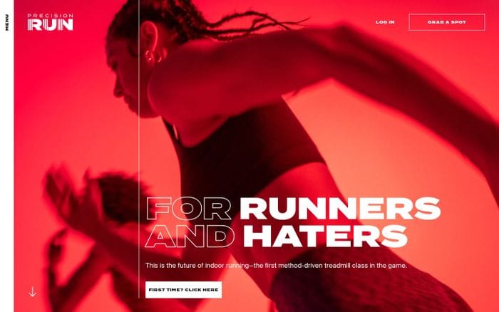 Precision run website preview