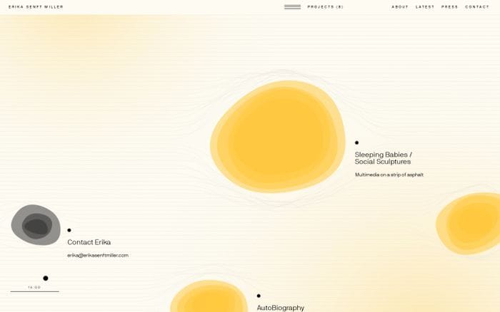 Erika Senft Miller website preview