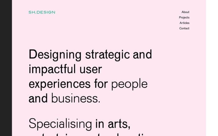 Sheree Hannah Design website preview