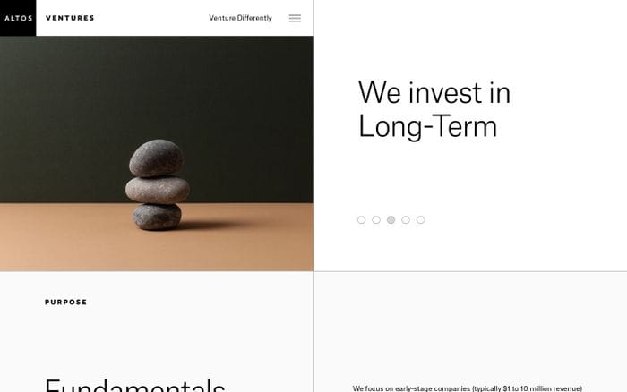 Altos Ventures website preview