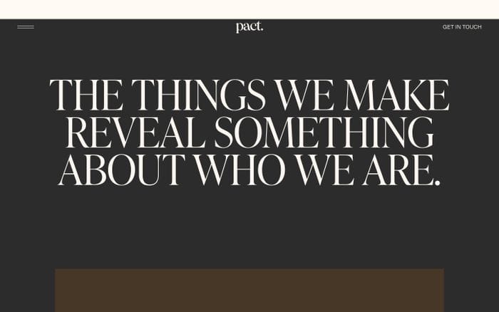 Pact studio website preview