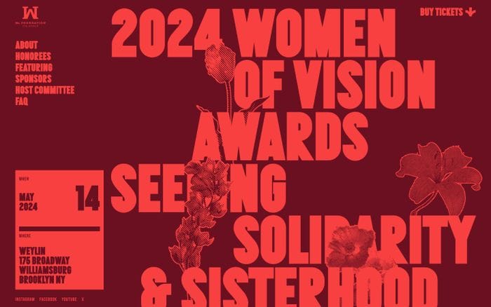 Women of Vision Awards 2024 website preview