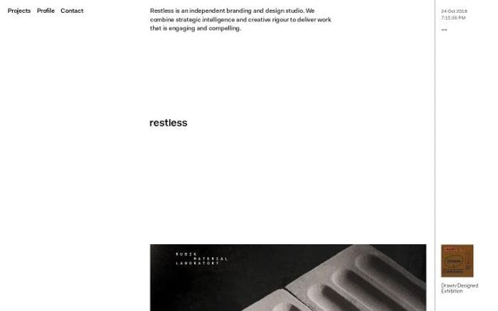 Restless website preview