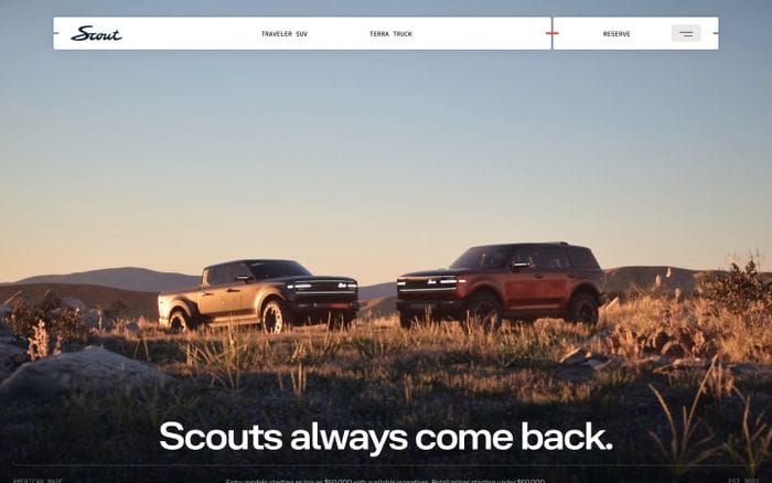 Scout Motors website preview