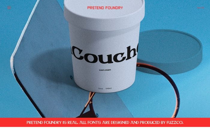 Pretend Foundry website preview