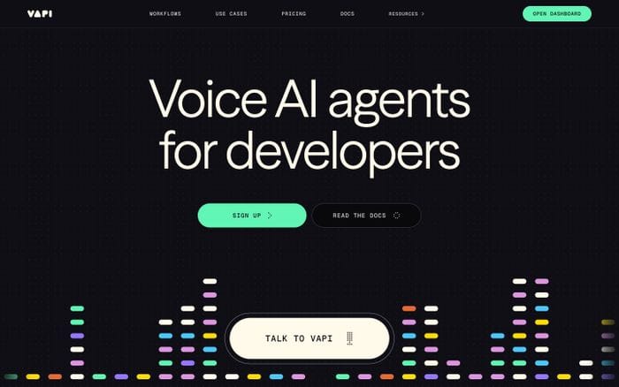 Vapi website preview