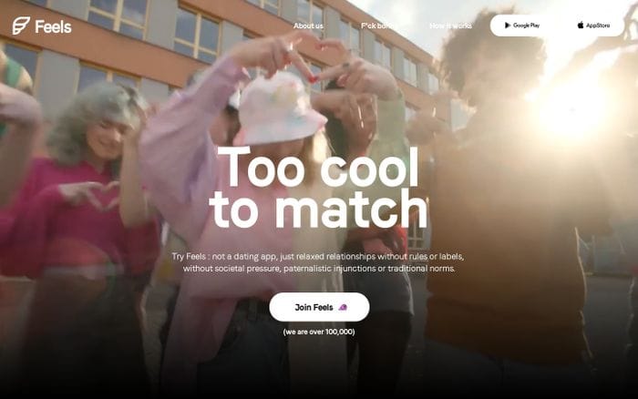 Feels website preview
