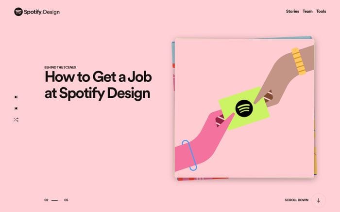  Spotify Design website preview