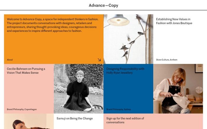 Advance-Copy website preview