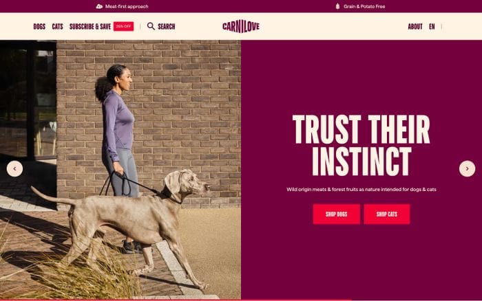 Carnilove website preview