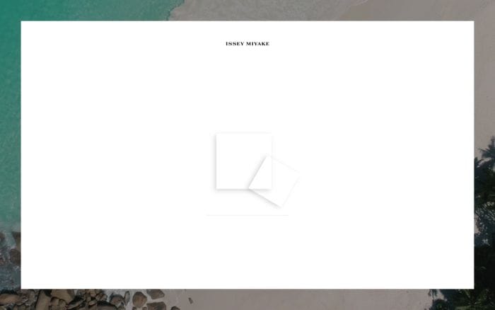 Issey Miyake - Shades of paradise website preview
