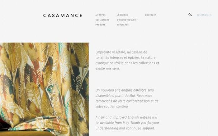 Casamance website preview