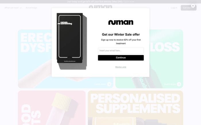 Numan website preview