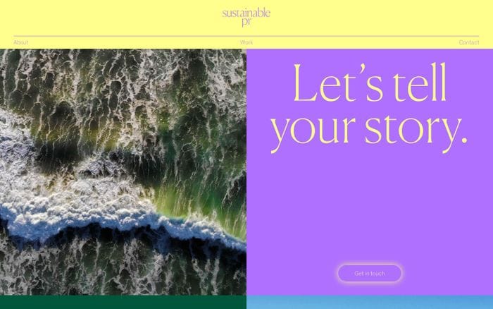 Sustainable PR website preview