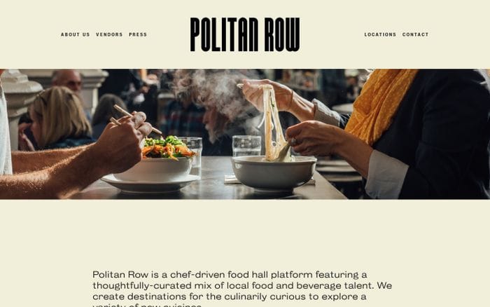 Politan Row website preview