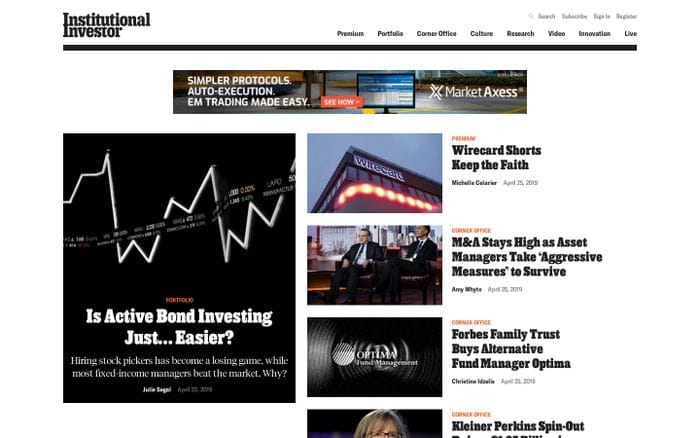  Institutional Investor website preview