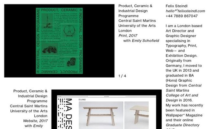 Felix Steindl website preview