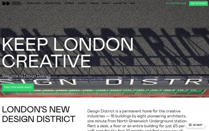 Design District website preview