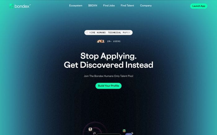 Bondex website preview