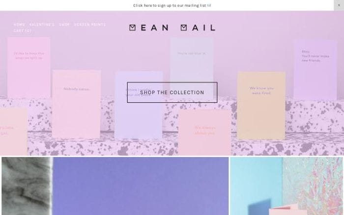 Meanmail website preview