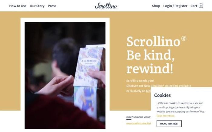 Scrollino website preview