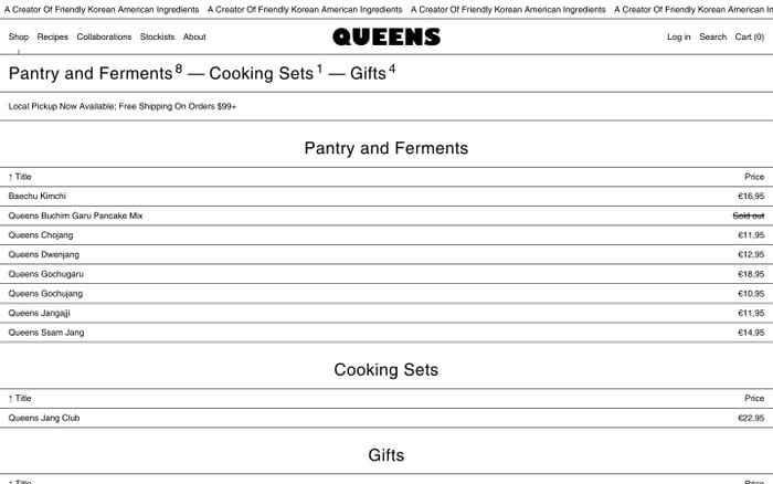 Queens website preview