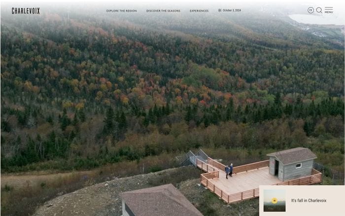 Tourisme Charlevoix website preview