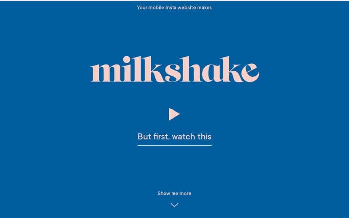 Milkshake | Insta Website Maker website preview