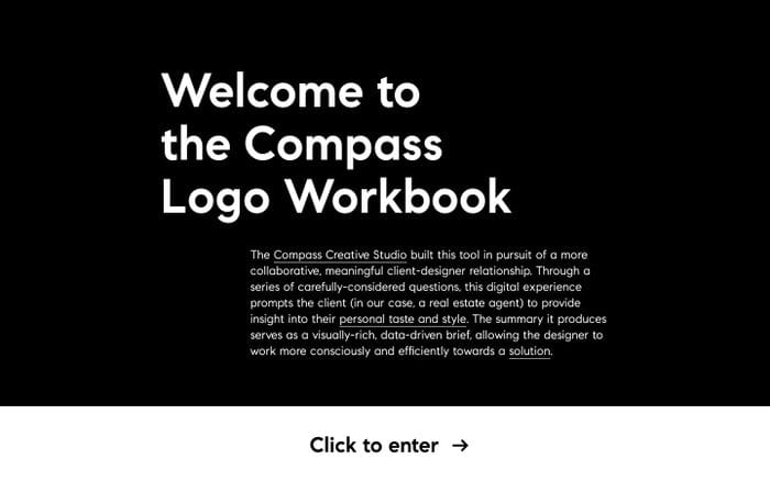 Compass | Agent Logo Workbook website preview