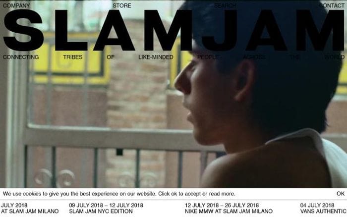 Slamjam website preview