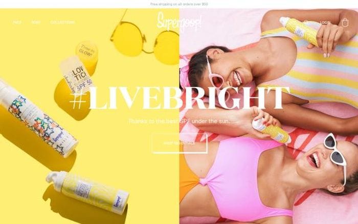 Supergoop website preview