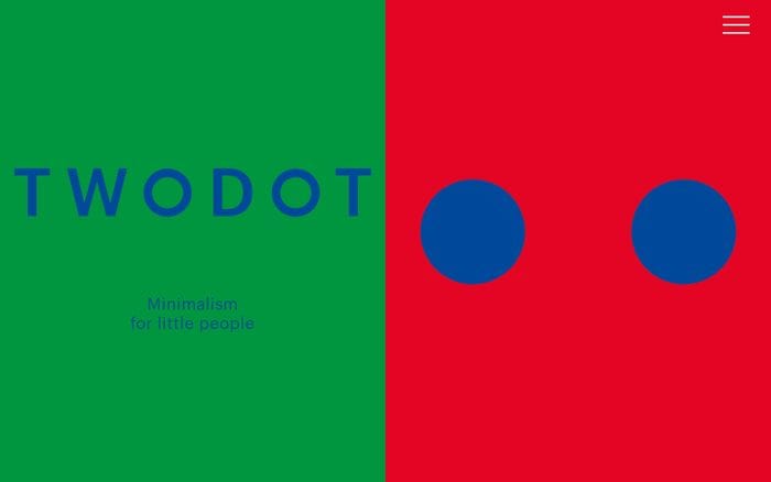 TwoDot — Minimal art for little people. website preview