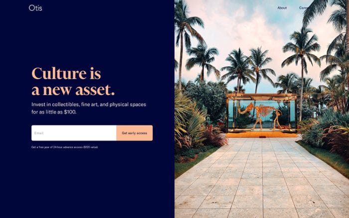 Otis | Alternative Investments website preview