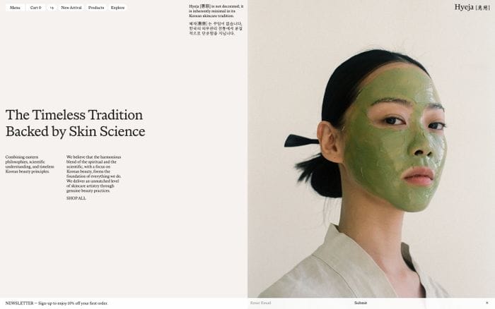 Hyeja website preview