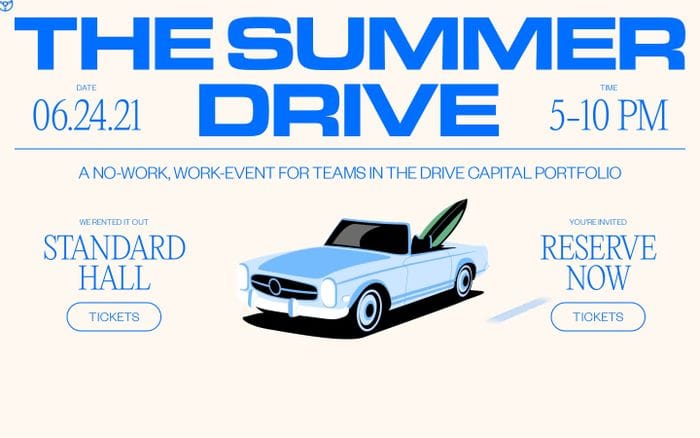 The Summer Drive website preview