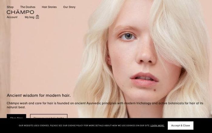 Champohaircare website preview