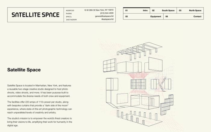Satellite Space website preview