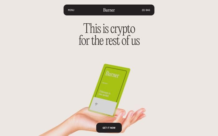 Burner website preview