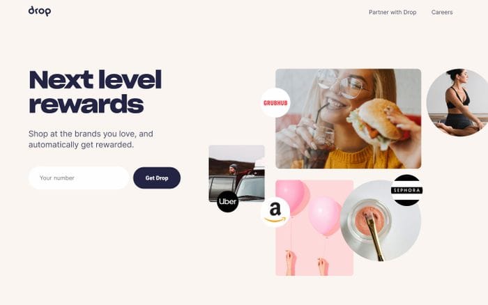 Drop website preview