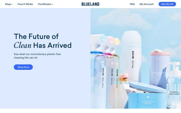 Blueland website preview